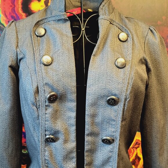 Heart Soul ~ Sz S ~ “Gray Static” ~ Open Front Blazer ~ NWOT - Picture 2 of 11